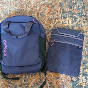 Patagonia Blue and Green Backpack with Laptop Pouch